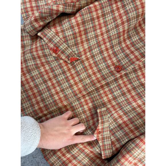 VINTAGE 70s Pendleton Coat Jacket Womens 20 Plaid Tweed Virgin Wool USA Retro - Picture 7 of 12